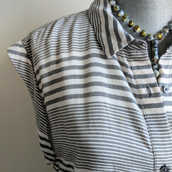 [Calvin Klein] Stripe Button Down Shirtdress Sz XL - Picture 2 of 8